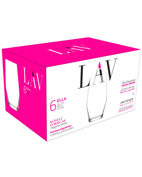 6 Piece 495ml Ella Hi Ball Glass