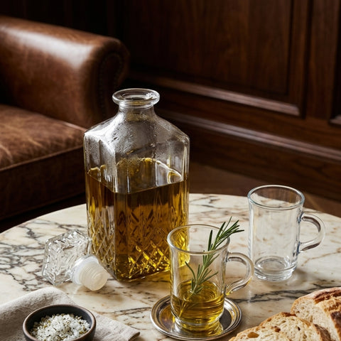 Combo Deal: 6 Piece Ada Tea Glass And Carafe Bottle