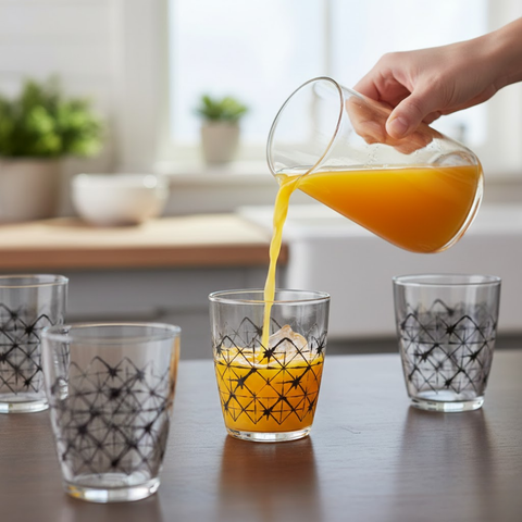 3 Piece 340ml Star Line Water Glass