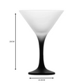 24 Piece frosted martini glass