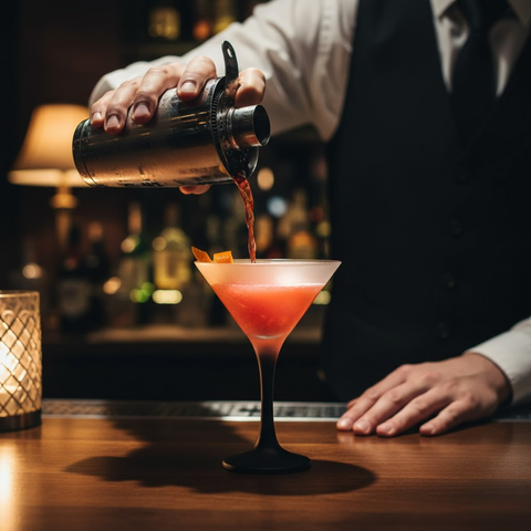 24 Piece 175ml Frosted Misket Martini Glass