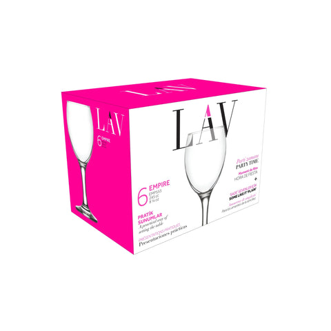6 Piece 245ml Empire White Wine Glass