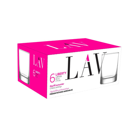 6 Piece 65ml Liberty Tot/Liquor Glass