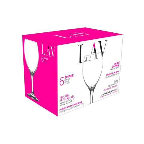 6 Piece 455ml Empire Wine Glass