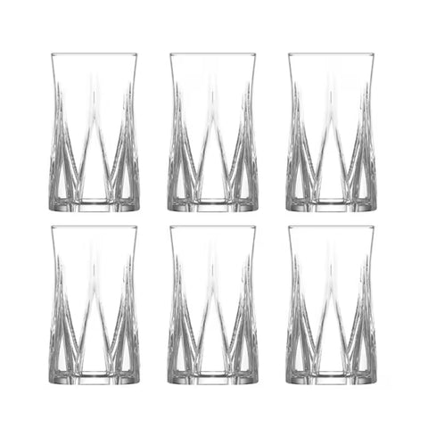 6 Piece 370ml Zoey Hi-Ball Glass