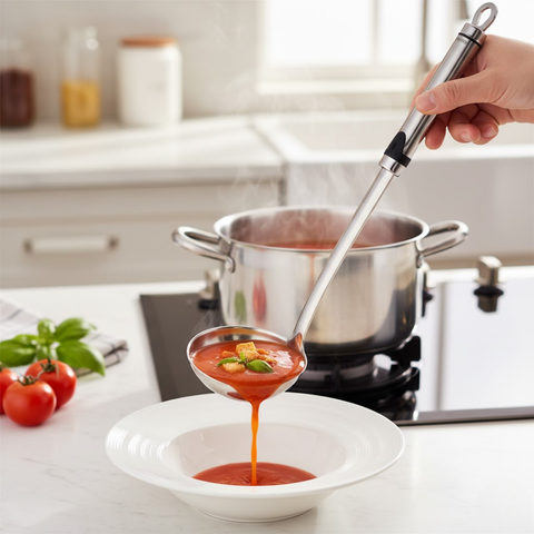 Stainless Steel Gizmo Shallow Soup Ladle