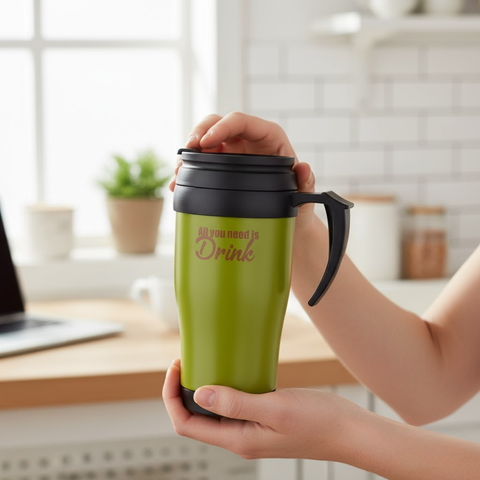 Green 400ml Travel Mug