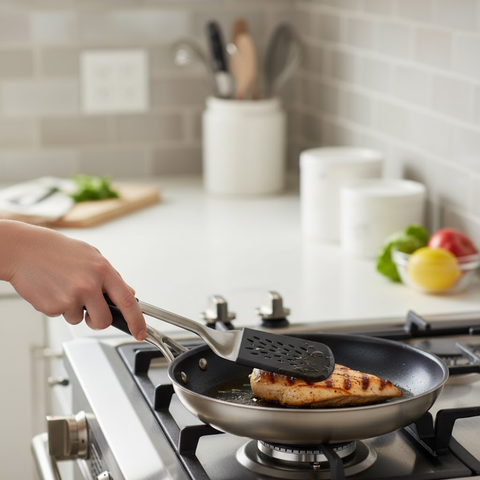 Foodies Slotted Turner With Silicone Base