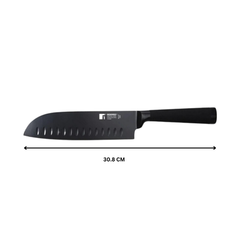 Black Blade Stainless Steel Santoku Knife