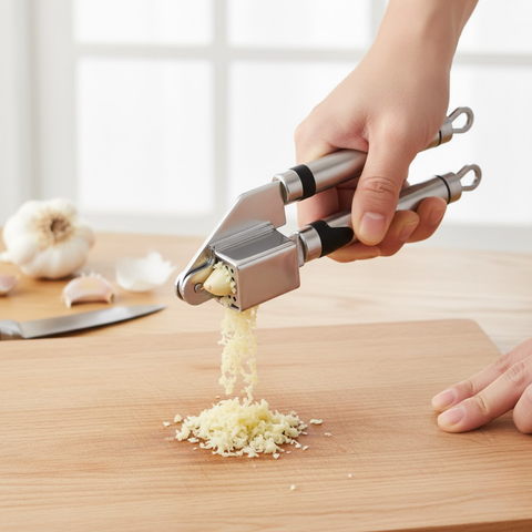 Stainless Steel Gizmo Garlic Presser