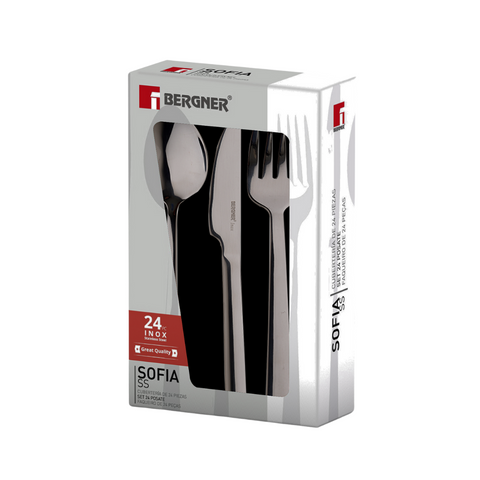 24 Piece sofia stainless steel cutlery set 
