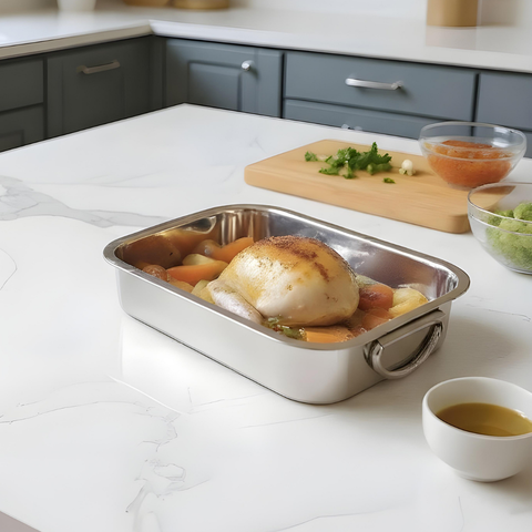 4 Litre Stainless Steel Roasting Tray