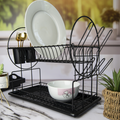 2 Level black chrome dish rack