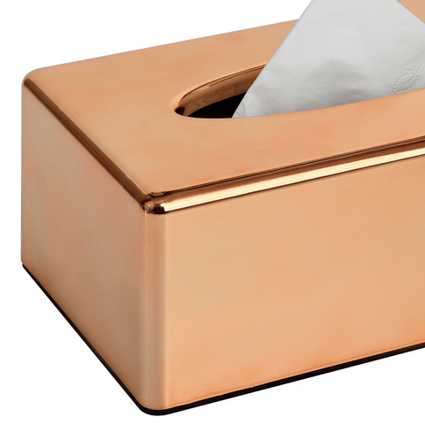 Rose gold tissue box 
