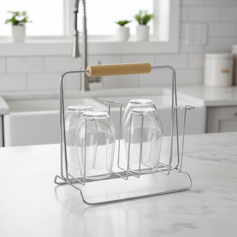 Chrome Glass Holder