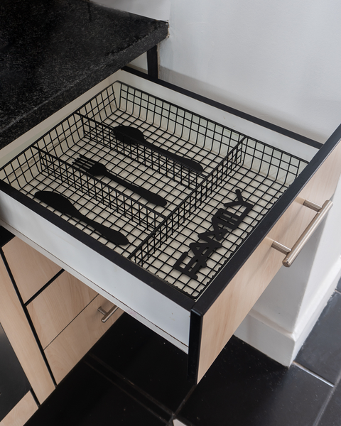 Black Chrome Draw Divider