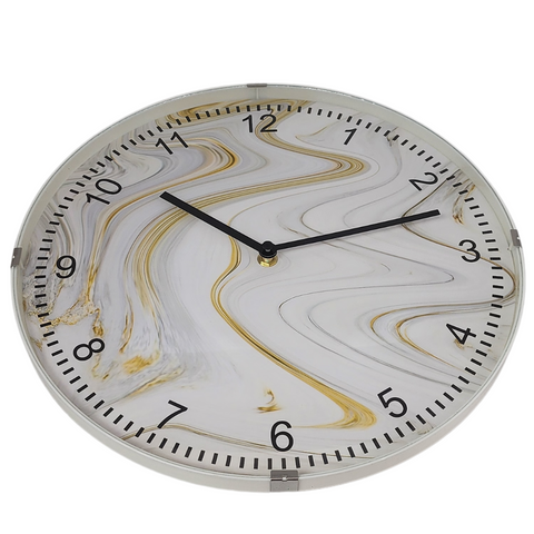 Round marble wall clock