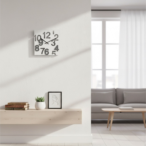 Square 3D Wall Clock