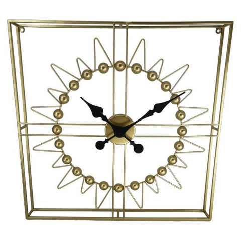 Gold metal wall clock