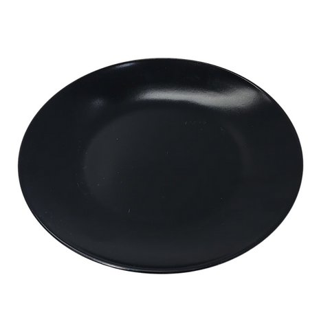 8 Inch Round Matt Black Side Plate