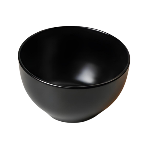 14.5cm Round Matt Black Bowl