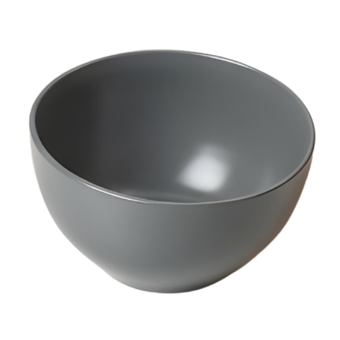 14.5cm Round Matt Grey Bowl