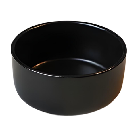 12cm Round Matt Black Straight Edge Bowl