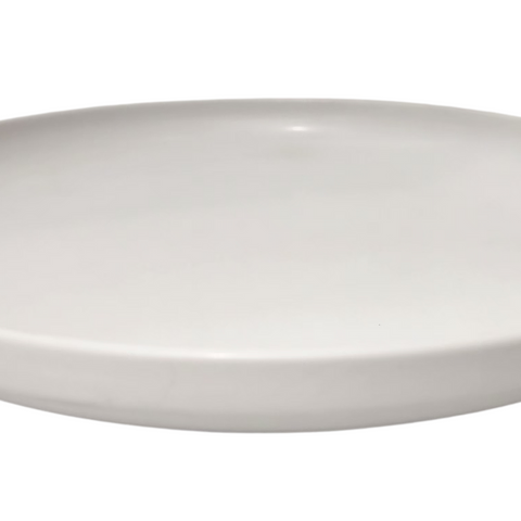 10.5 Inch Round Matt Cream Straight Edge Dinner Plate