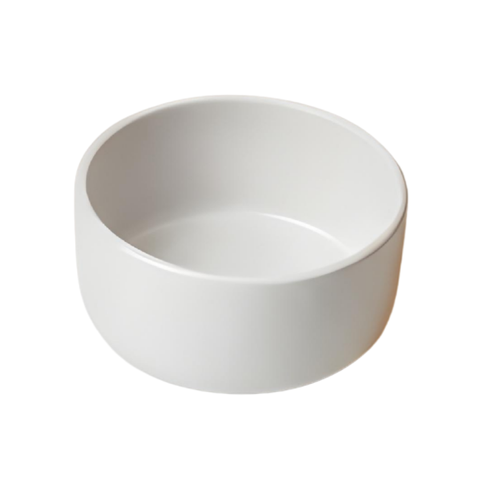 12cm Round Matt Cream Straight Edge Bowl
