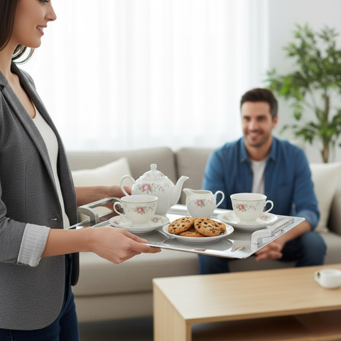 Rectangular Tray With Handle