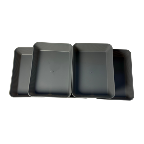 5 Piece Grey Storage Trays