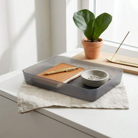 2 Piece Grey Drawer Organisation