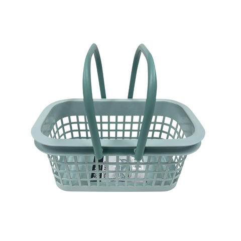 Light green handy basket with handle