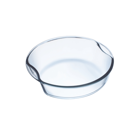 1.5 Litre round glass casserole with lid 