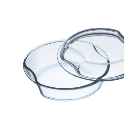 2.5 Litre round glass casserole with lid