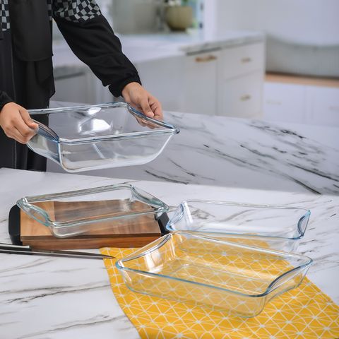 Square Glass Baking Dish With Lid Litre Rectangular Glass
