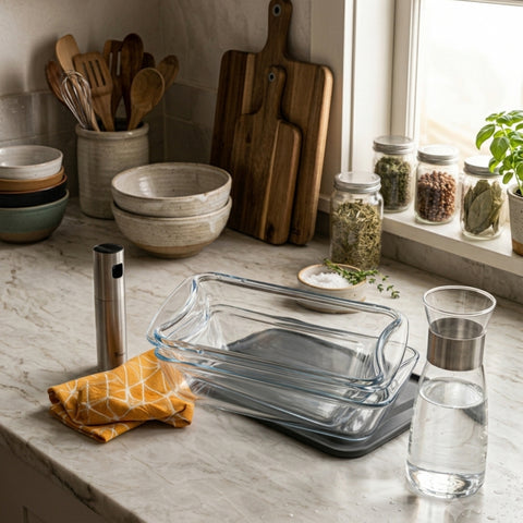2.5 Litre Rectangular Glass Casserole With Lid