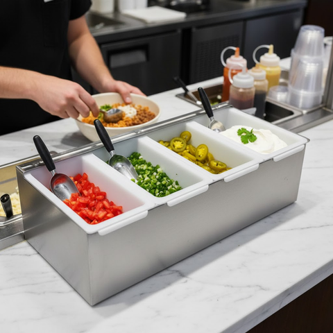 4 Insert Condiment Set