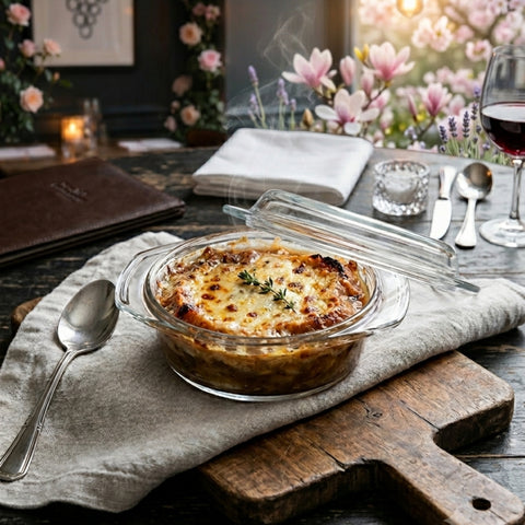 700ml Round Glass Casserole With Lid