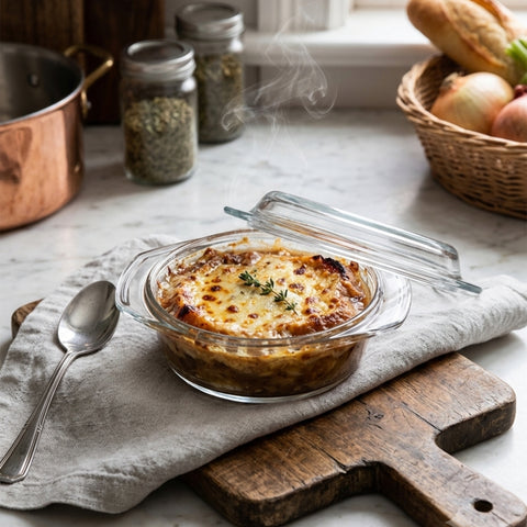 1.5 Litre Round Glass Casserole With Lid