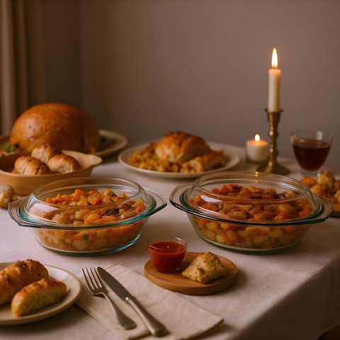 2.4 Litre Oval Glass Casserole With Lid
