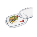 3.2 Litre oblong glass casserole with lid