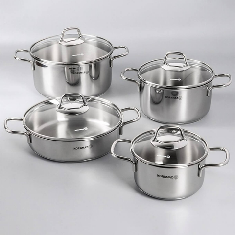 8 Piece Perla Cookware Pot Set