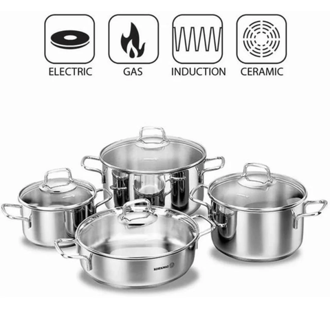 8 Piece Perla Cookware Pot Set