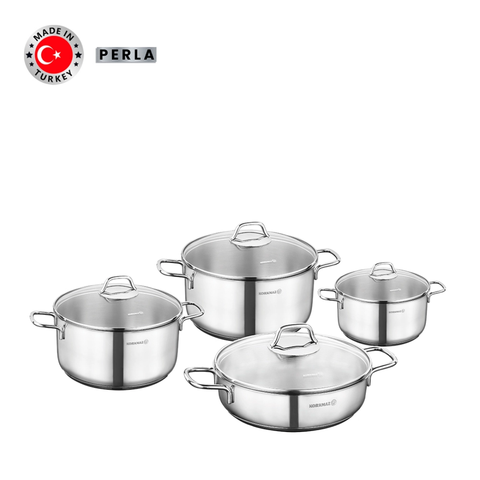 8 Piece Perla Cookware Pot Set