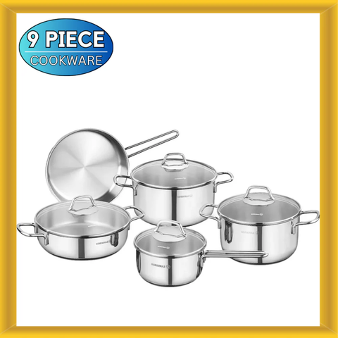 9 Piece Perla Cookware Pot Set