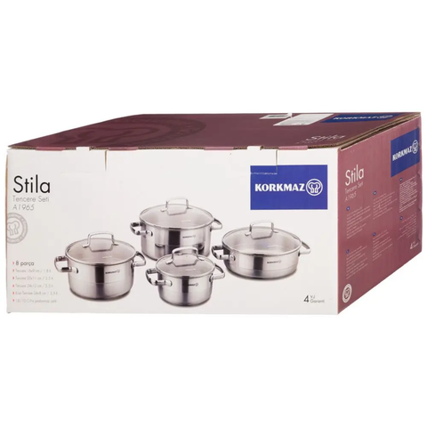 8 Piece Stila Cookware Pot Set