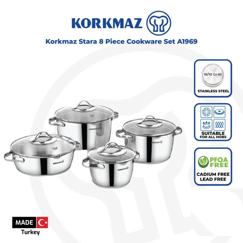 8 Piece Stara Cookware Pot Set