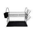 2 Level black chrome dish rack