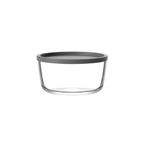 380ml Glass Bowl With Grey Lid